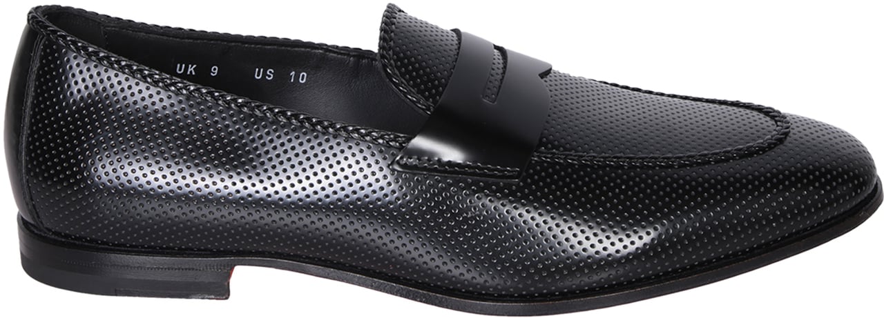 Santoni SANTONI Black Loafers Zwart