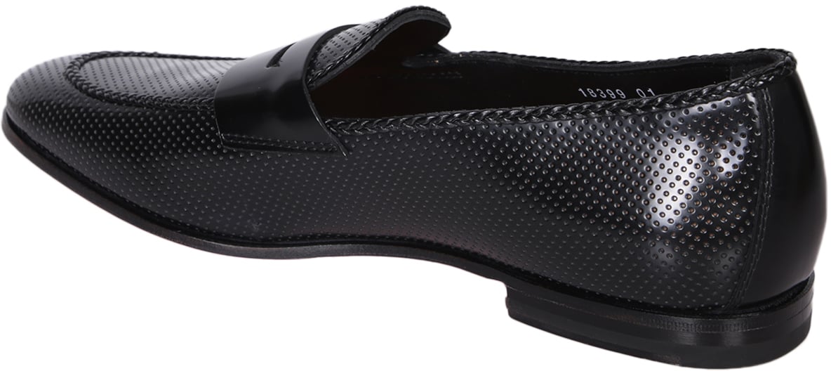 Santoni SANTONI Black Loafers Zwart