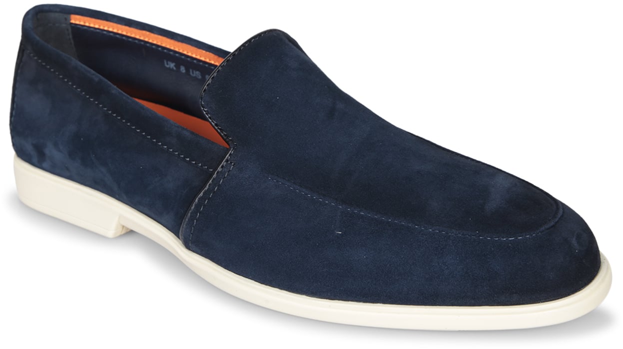 Santoni SANTONI Blue Loafers Blauw