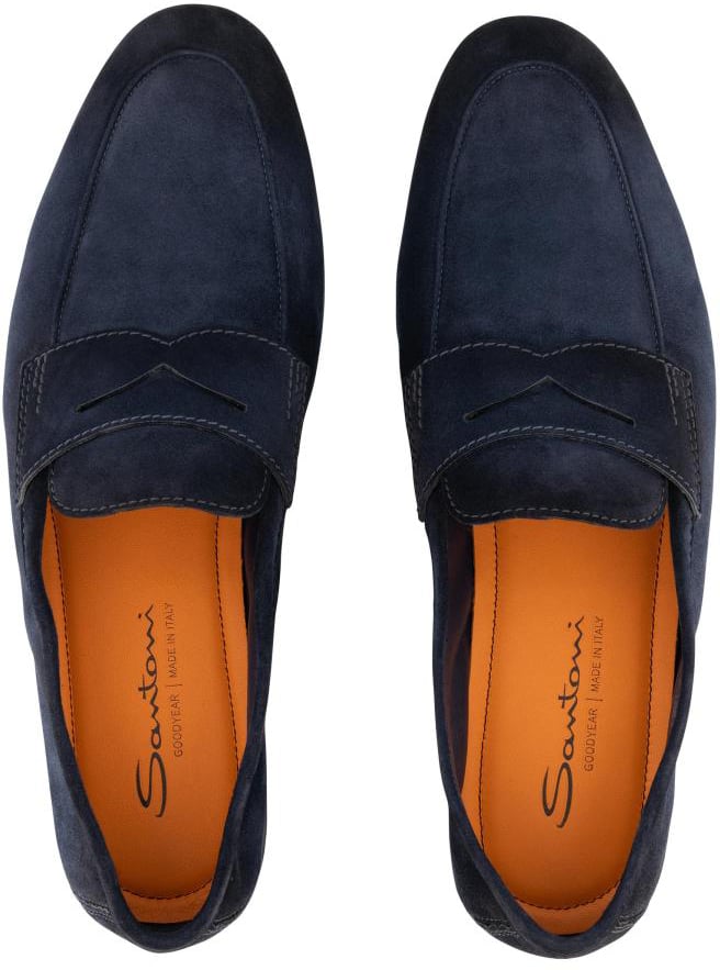 Santoni Carlos Loafer Blauw