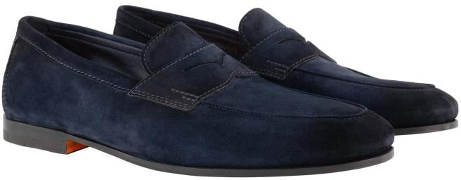Santoni Carlos Loafer Blauw