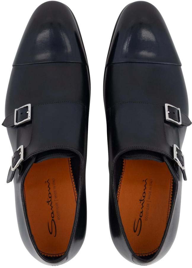 Santoni Double Buckle Goodyear Blauw
