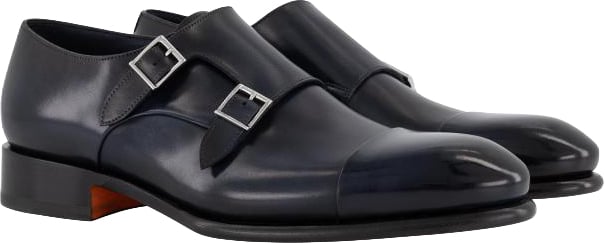 Santoni Double Buckle Goodyear Blauw