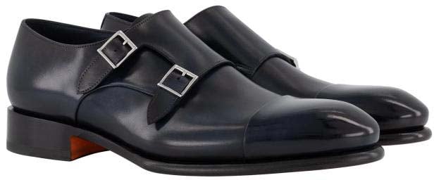 Santoni Double Buckle Goodyear Blauw