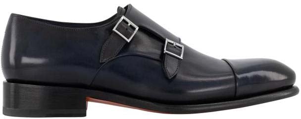 Santoni Double Buckle Goodyear Blauw