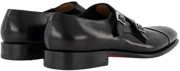 Santoni Double Buckle Goodyear Zwart
