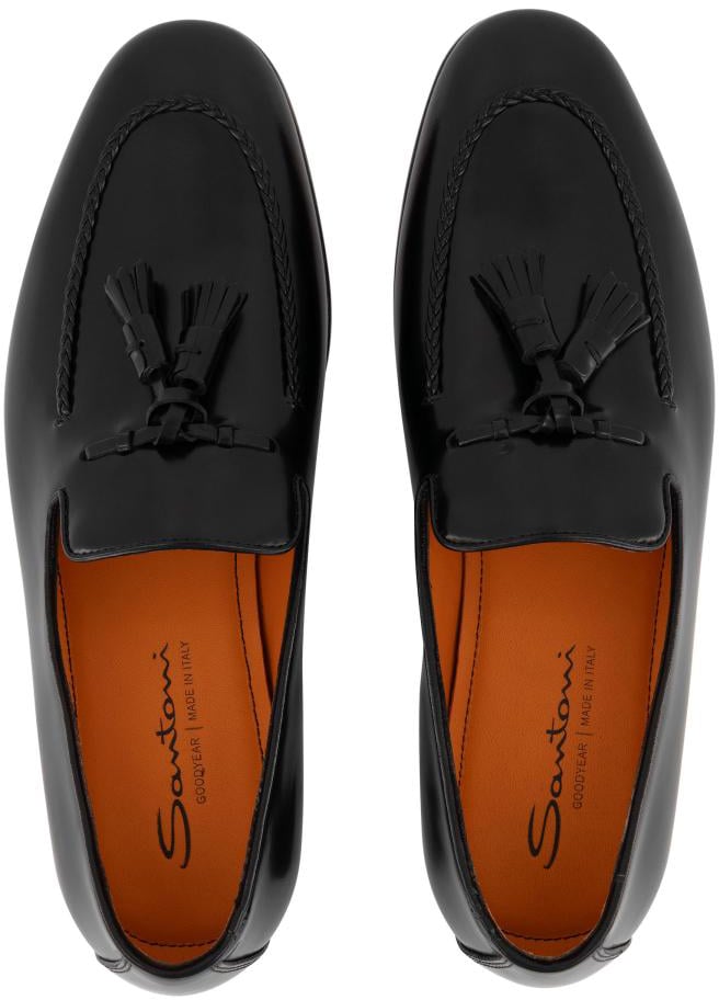 Santoni Tassel Loafer Zwart