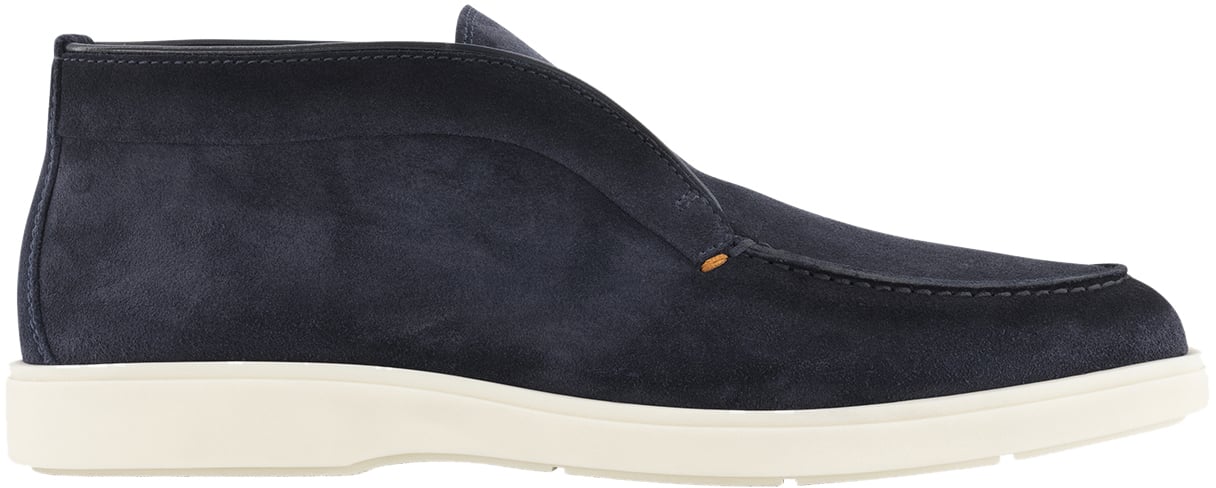 Santoni Detroit Instappers Van Suède Blauw