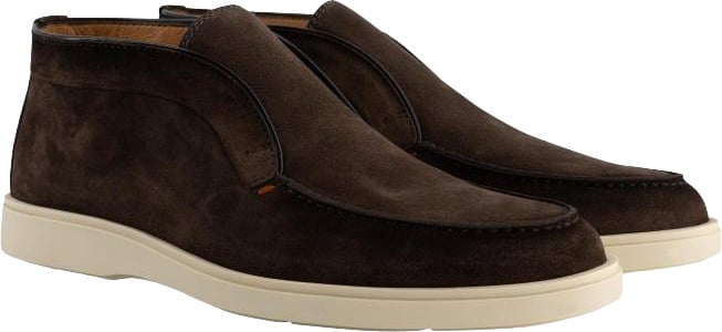 Santoni Detroit Instappers Van Suède Bruin