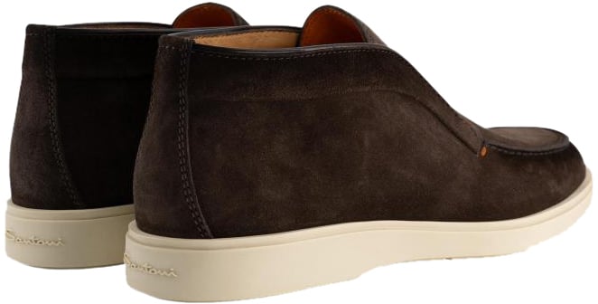 Santoni Detroit Instappers Van Suède Bruin