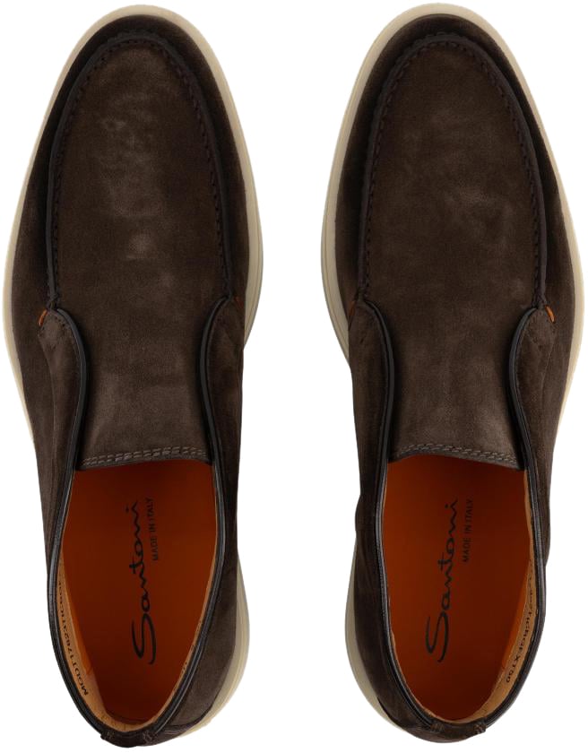 Santoni Detroit Instappers Van Suède Bruin