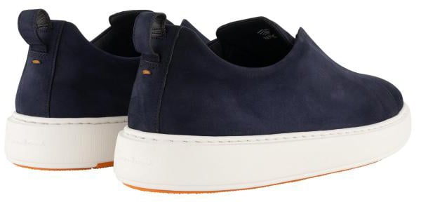 Santoni Victory Sneakers Van Nubuck Blauw