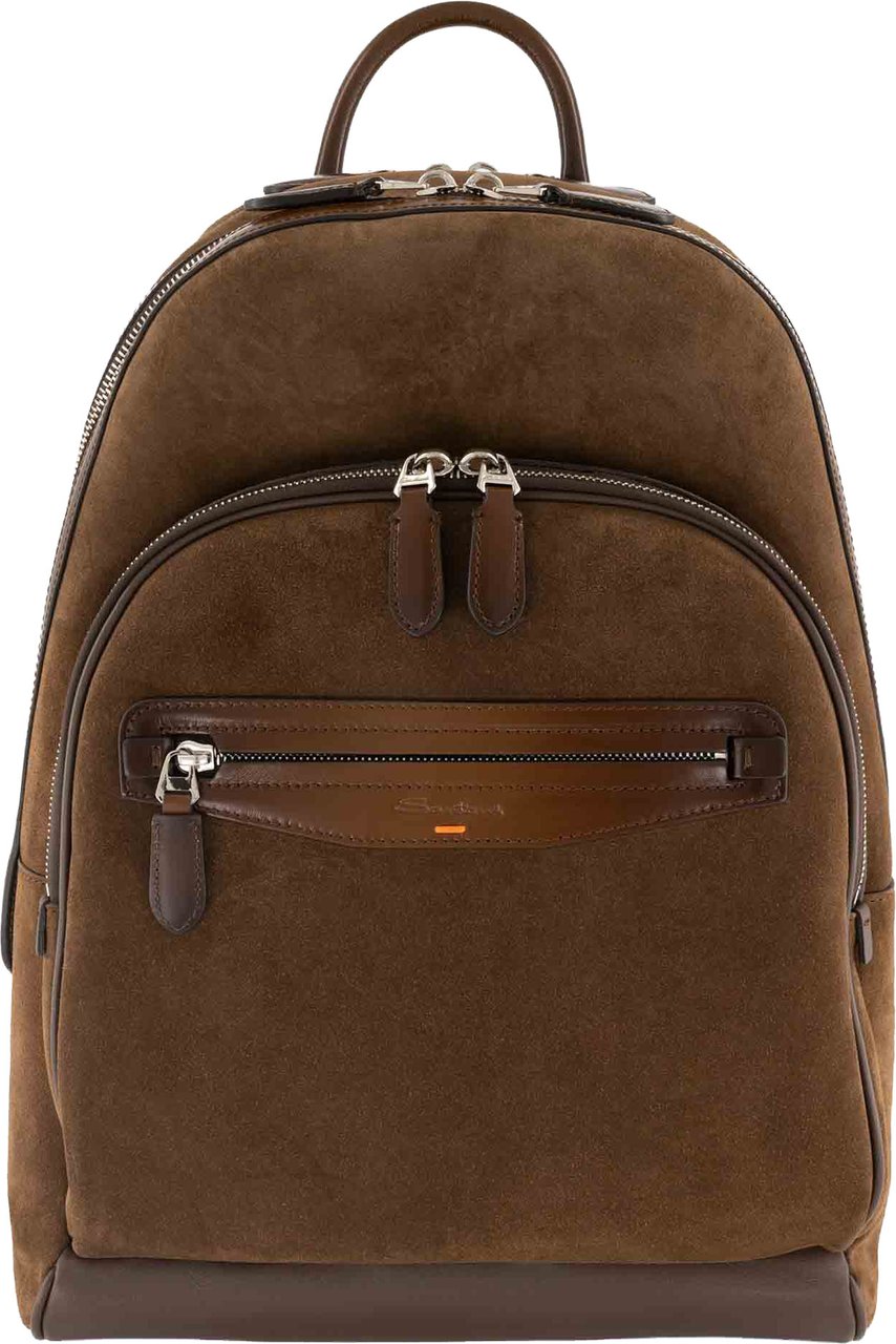 Santoni Rugzak Van Suede Bruin