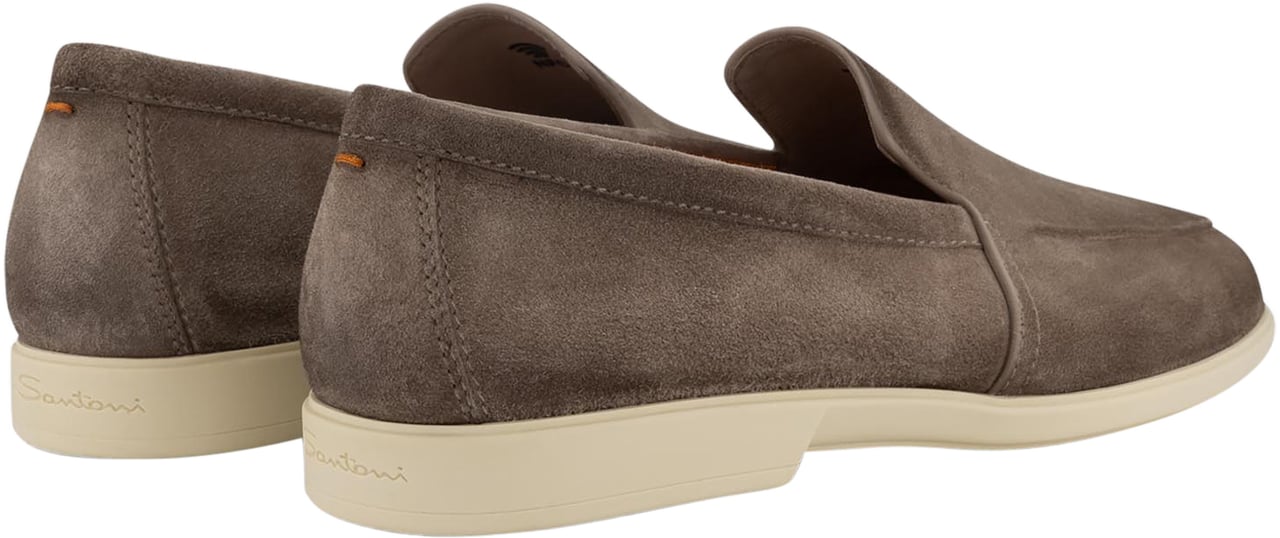 Santoni Loafers Van Suède Beige