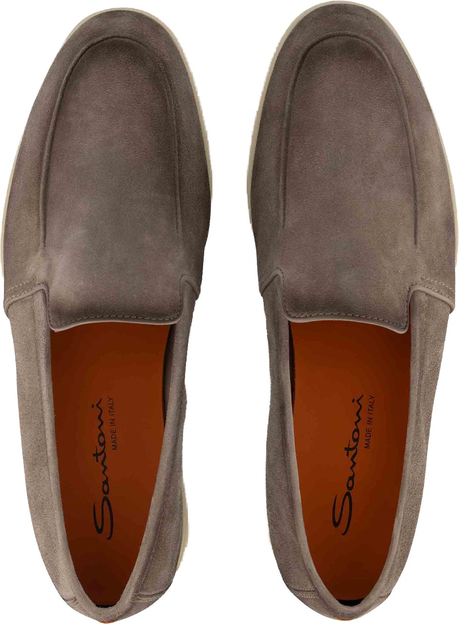 Santoni Loafers Van Suède Beige