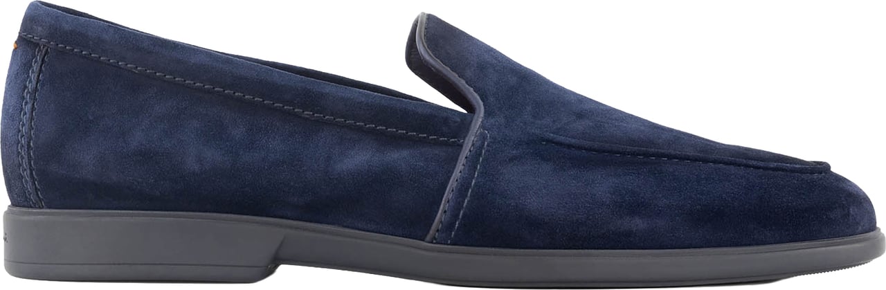 Santoni Loafers Van Suède Blauw
