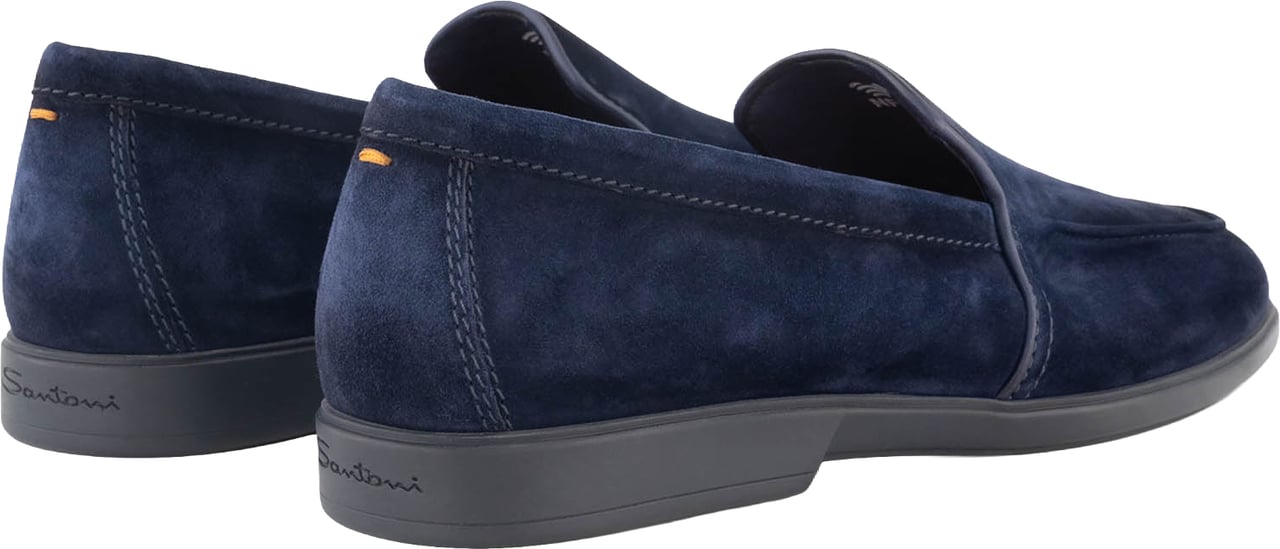 Santoni Loafers Van Suède Blauw