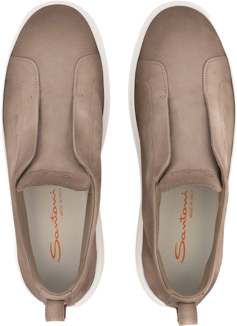 Santoni Victory Sneakers Van Nubuck Beige