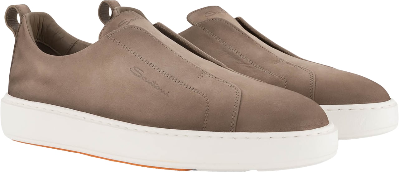 Santoni Victory Sneakers Van Nubuck Beige
