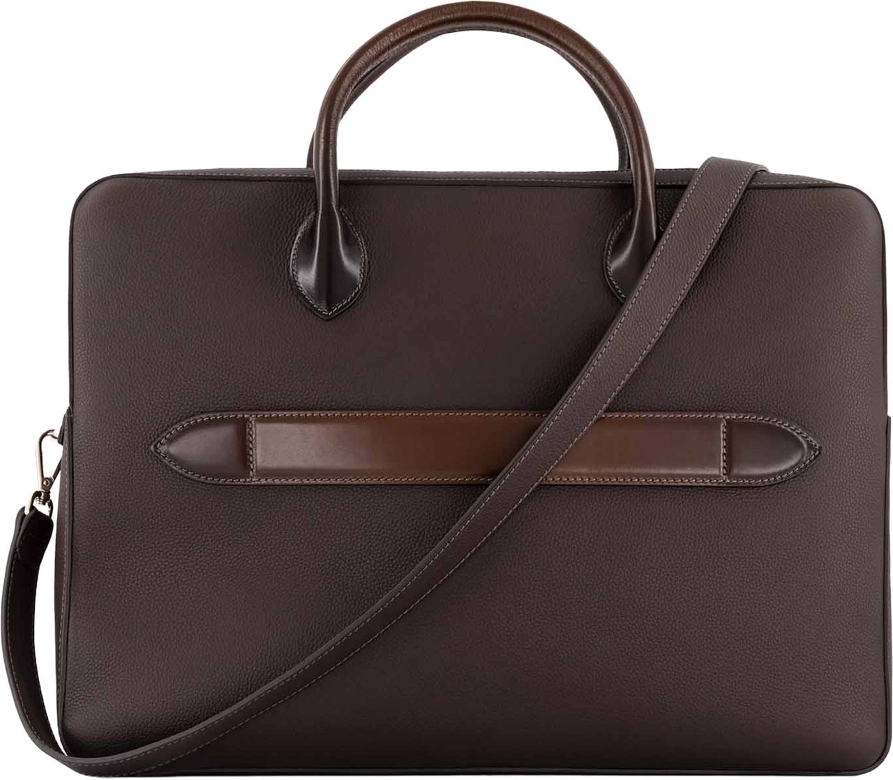 Santoni Porta Pc Doppia Zip-csut Bruin