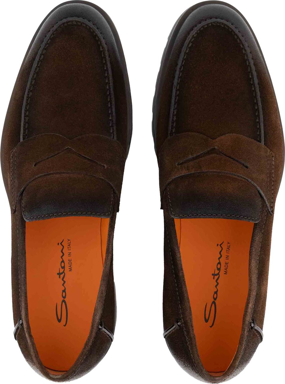 Santoni Rock-lf-voet Bruin