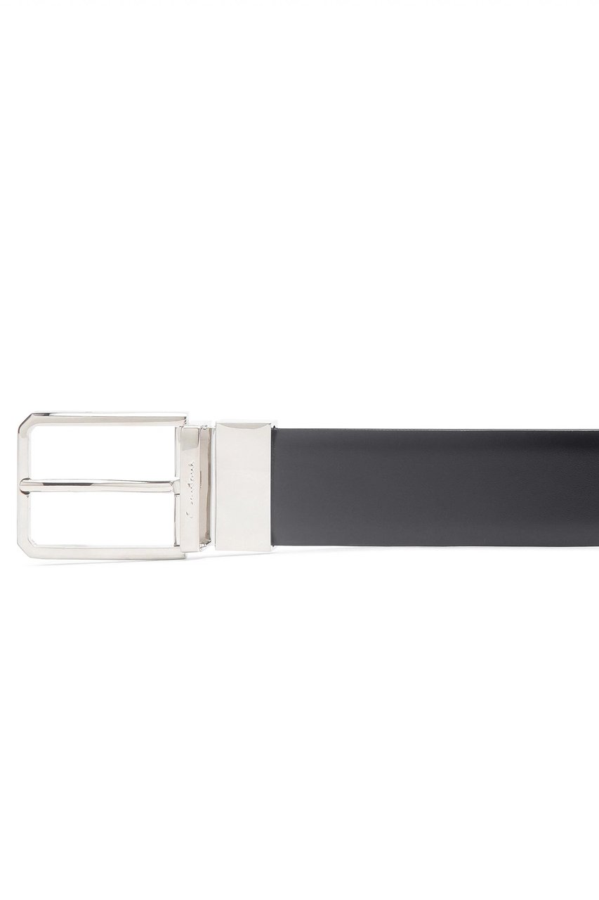 Santoni Adjustable Antiqued Leather Belt Grijs