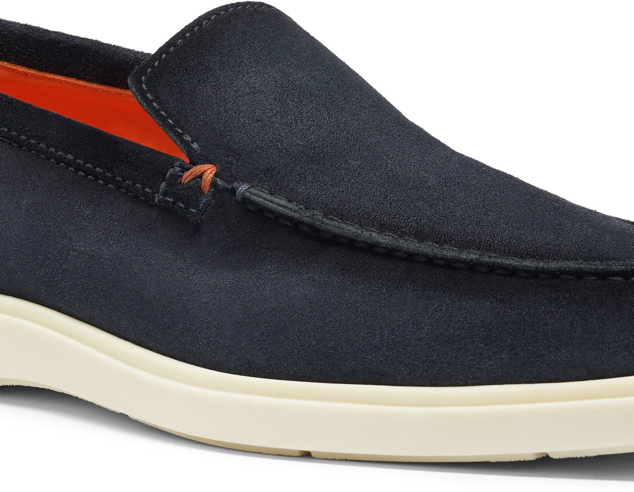 Santoni Men’s suede loafer Wit