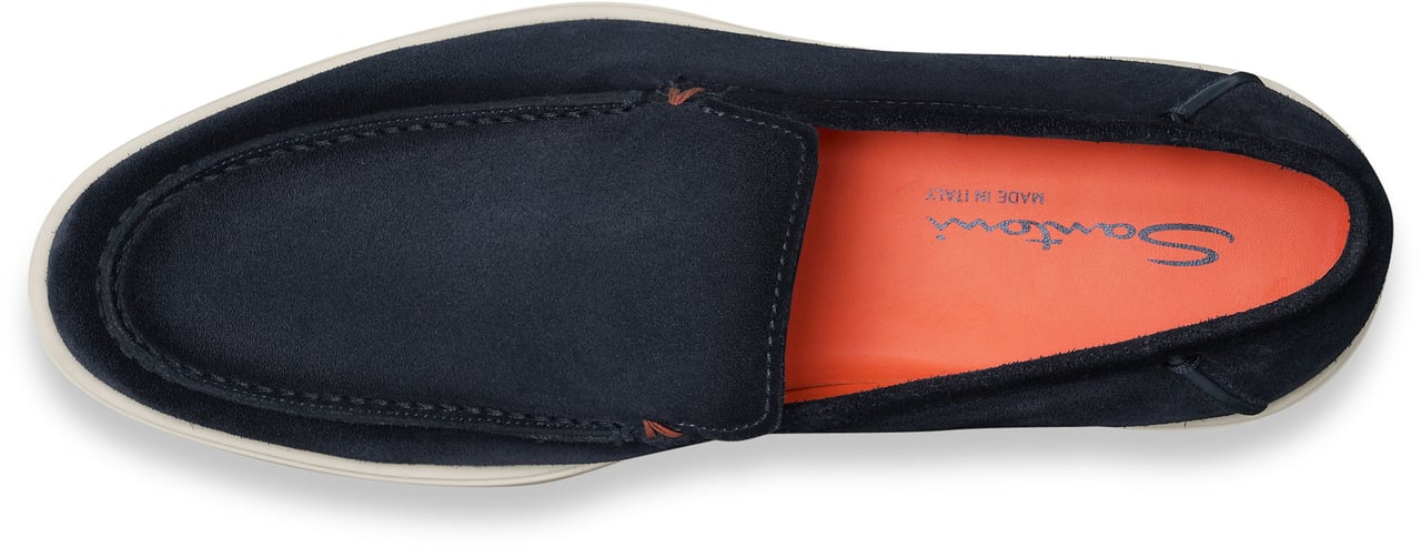 Santoni Men’s suede loafer Wit