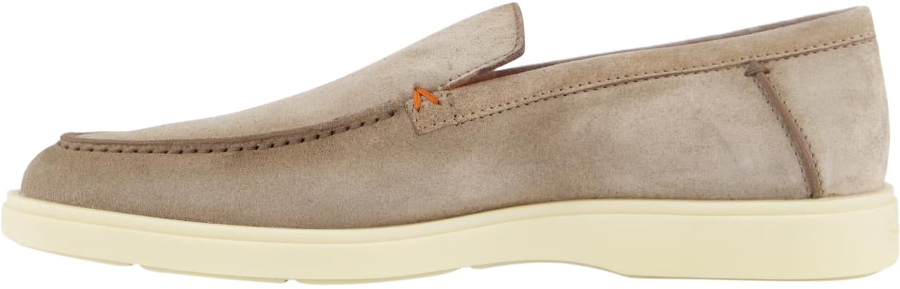Santoni Men’s suede loafer Wit