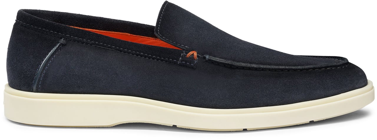 Santoni Men’s suede loafer Wit