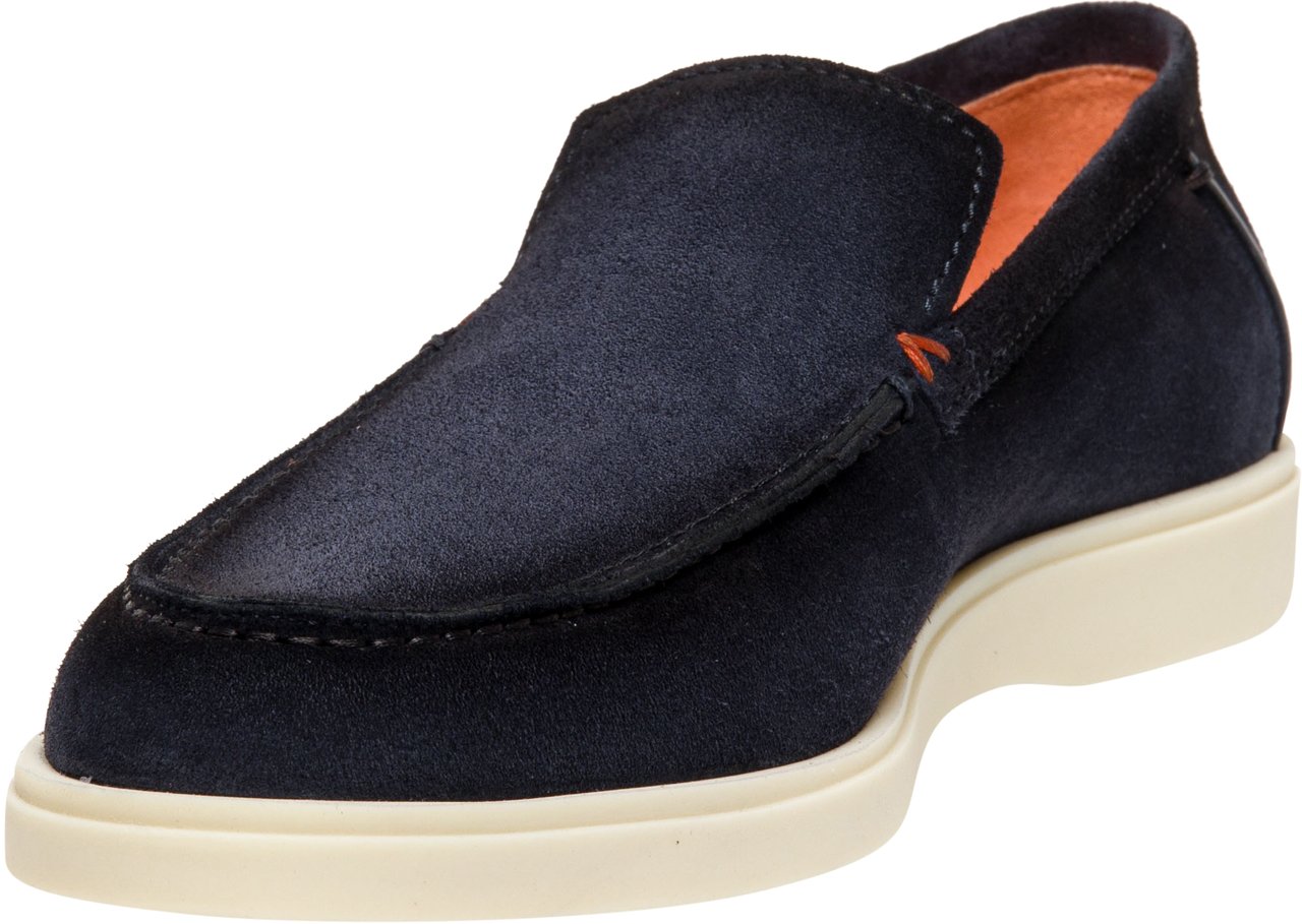 Santoni Men’s suede loafer Wit