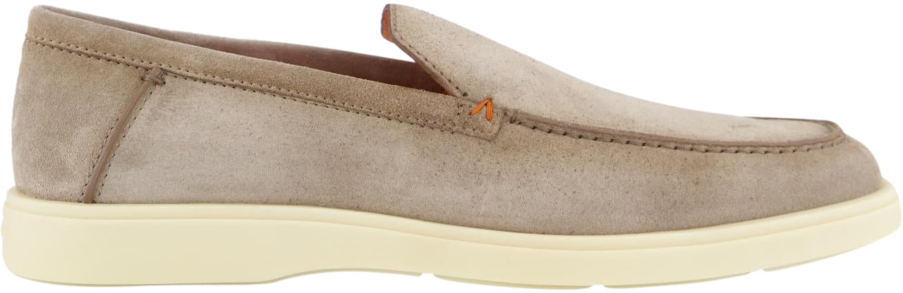 Santoni Men’s suede loafer Wit