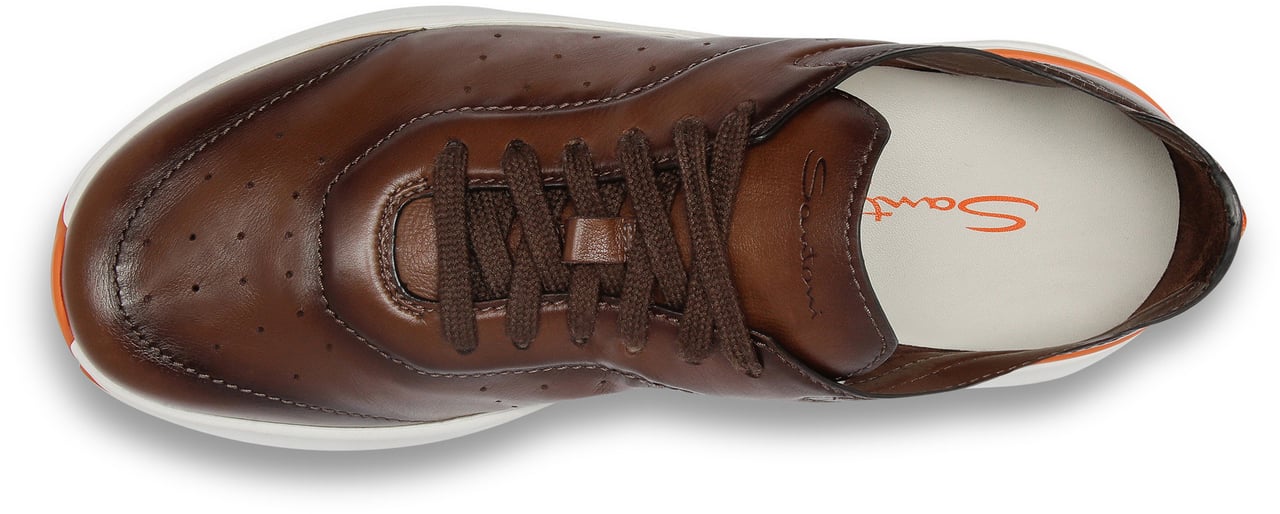 Santoni Men's leather sneaker Wit