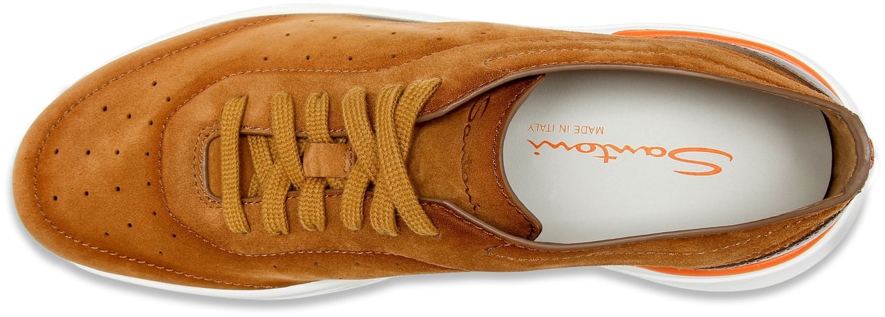 Santoni Men's leather sneaker Wit