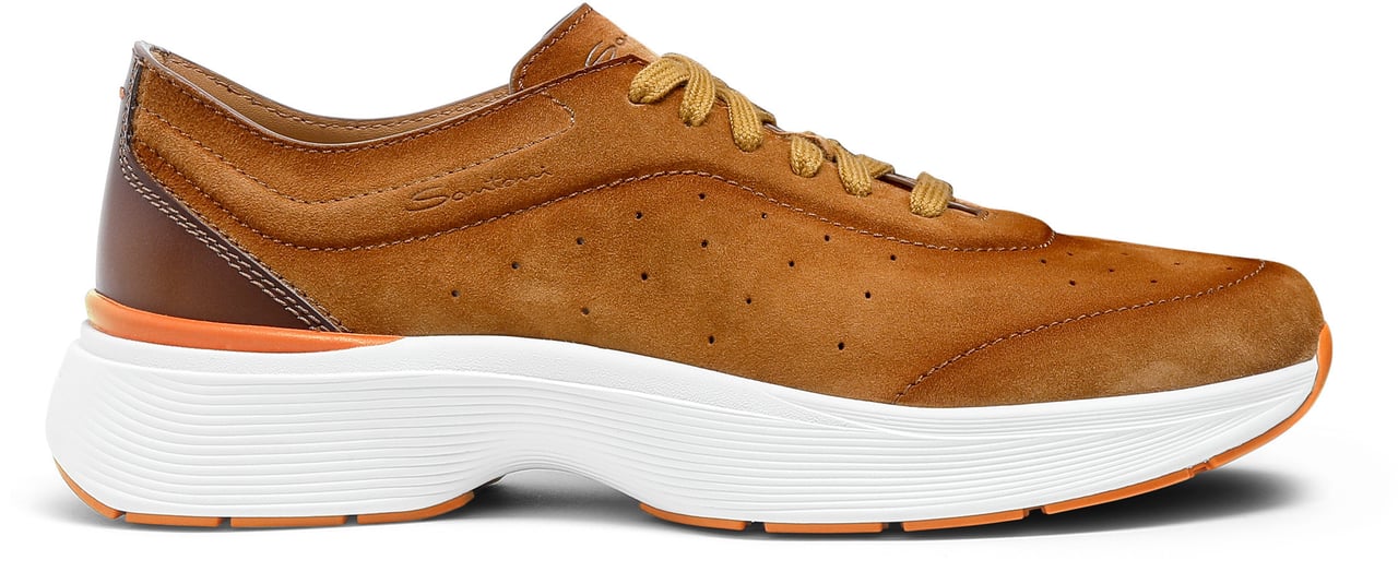 Santoni Men's leather sneaker Wit