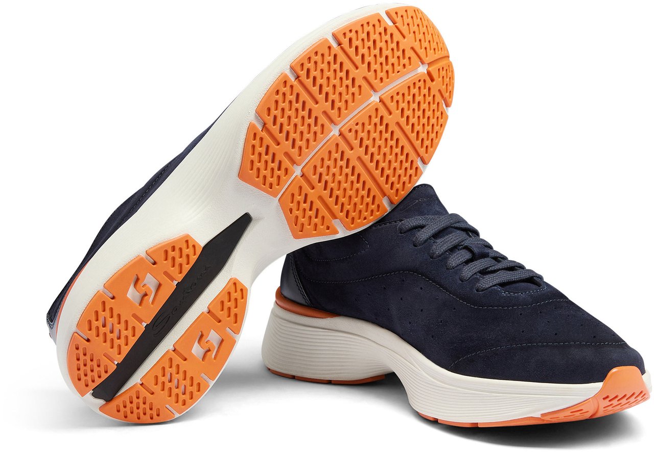 Santoni Men's leather sneaker Wit