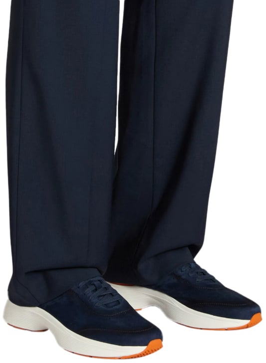 Santoni Sneakers Blue Blauw