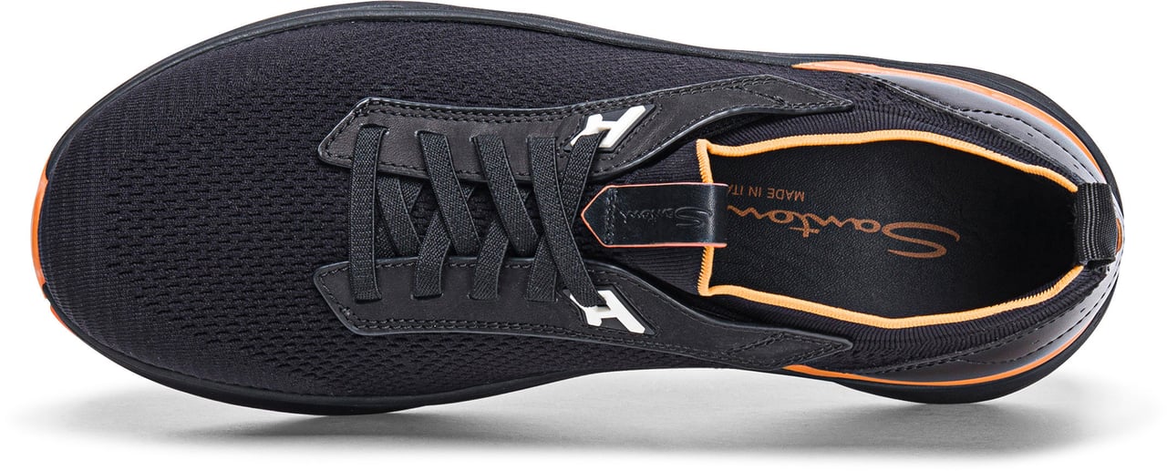 Santoni Men's fabric and leather Bounce sneaker Wit