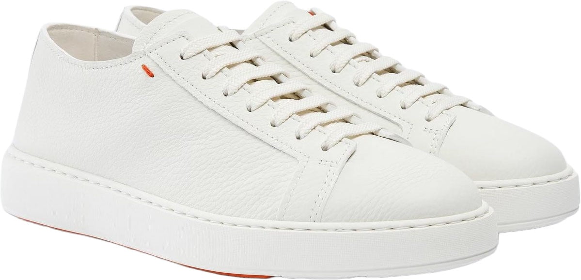 Santoni Heren Biking Sneaker Wit Wit