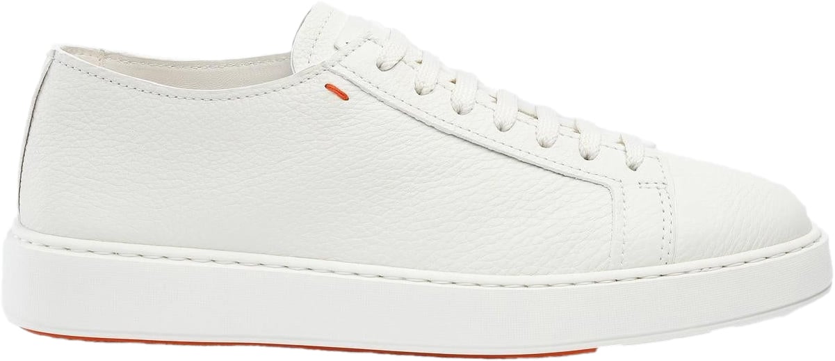Santoni Heren Biking Sneaker Wit Wit