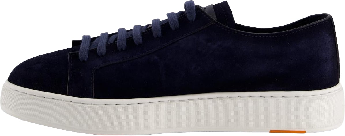 Santoni Heren Damps Sneaker Blauw