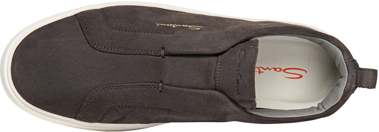 Santoni Men’s suede sneaker Wit