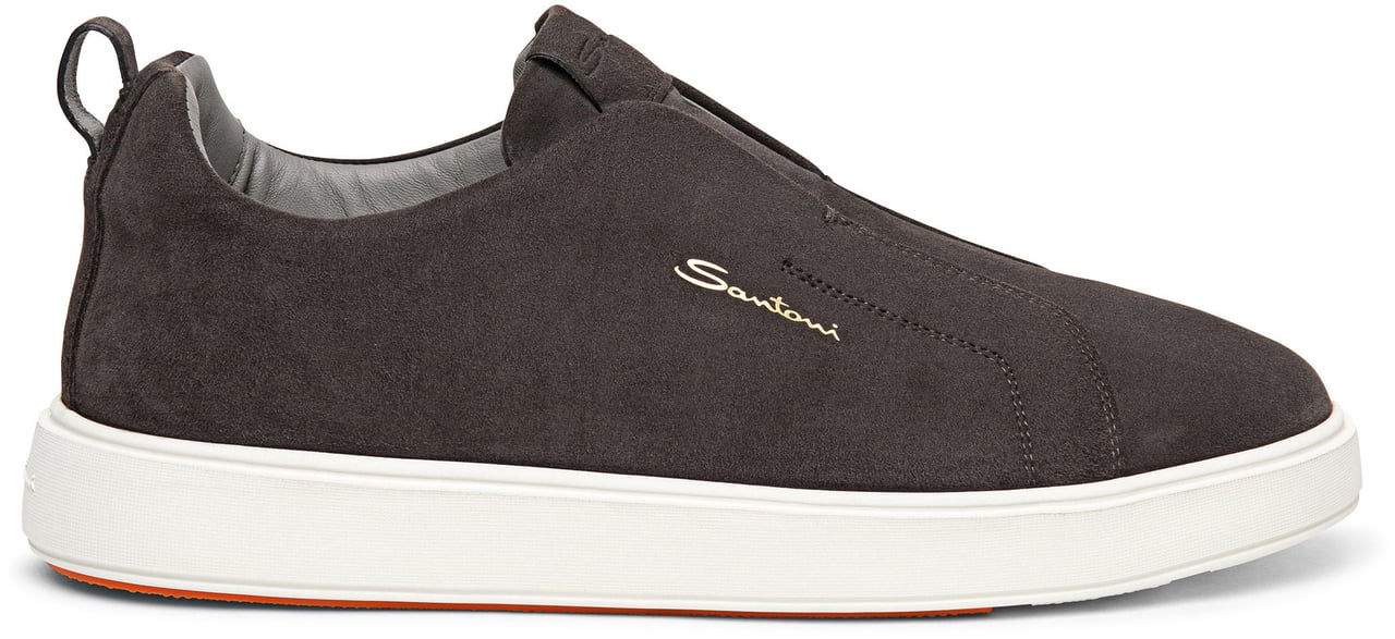 Santoni Men’s suede sneaker Wit