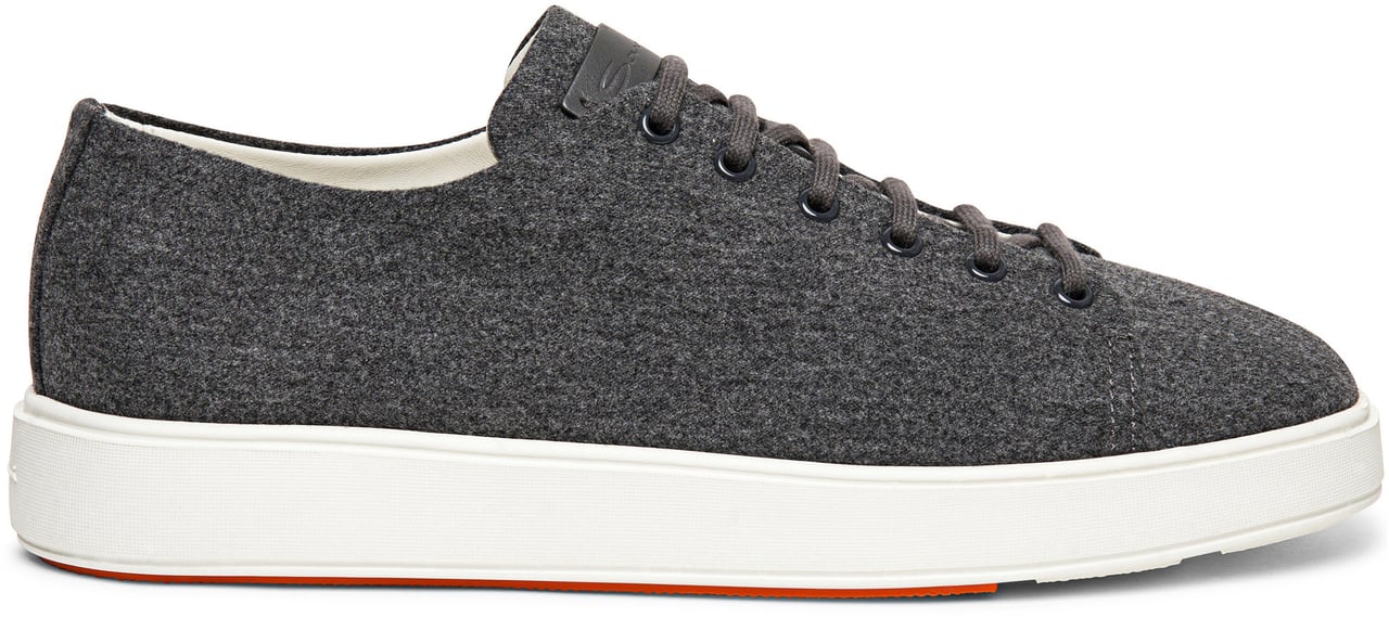 Santoni Men’s wool sneaker Wit