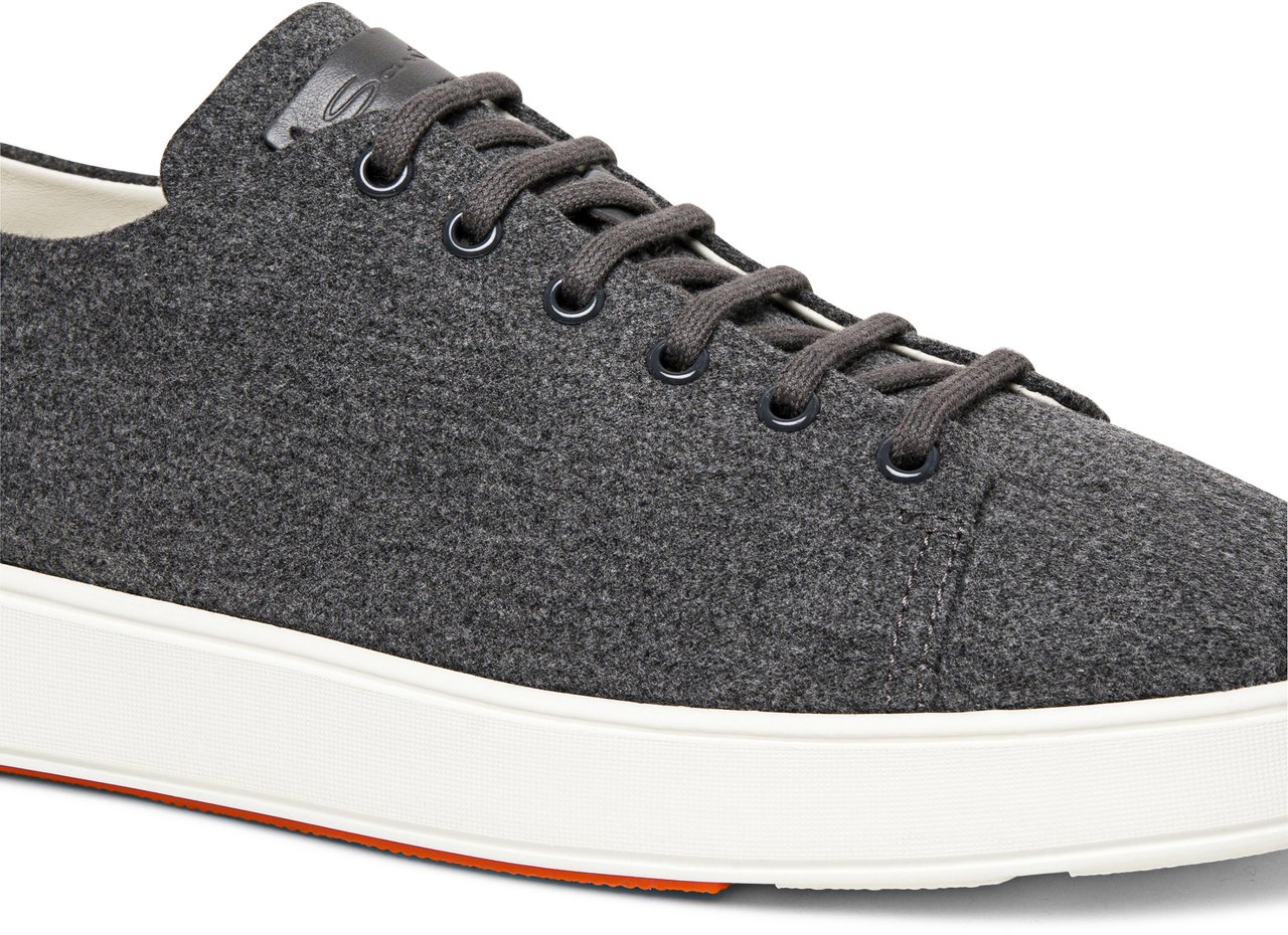 Santoni Men’s wool sneaker Wit