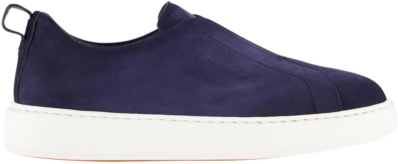 Santoni Heren Victor Sneaker Loafer Blauw Blauw