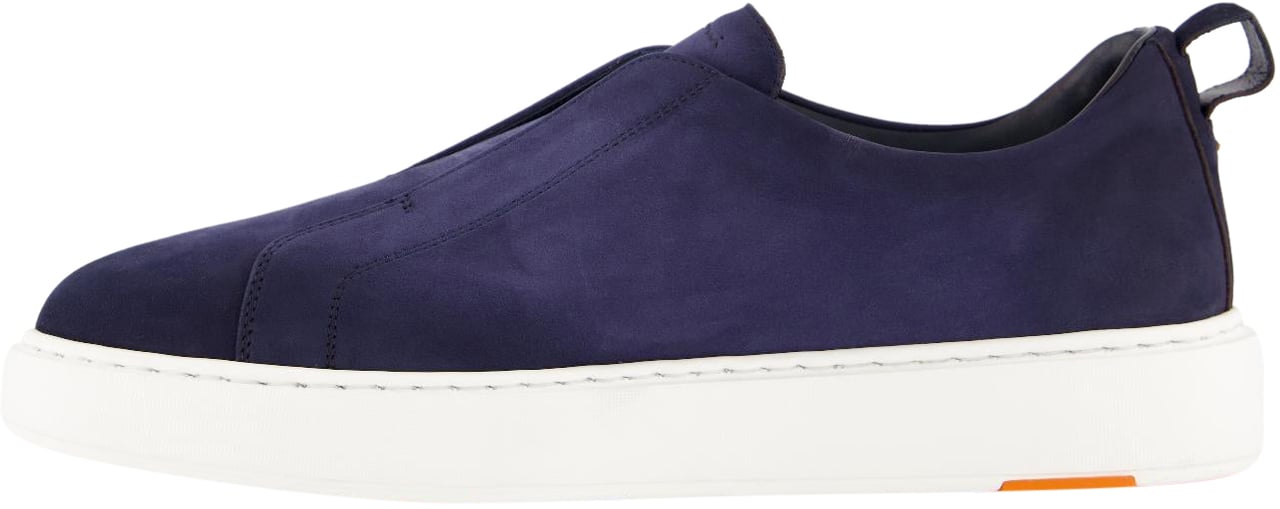 Santoni Heren Victor Sneaker Loafer Blauw Blauw