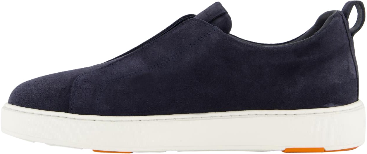 Santoni Heren Victor Sneaker Blauw Blauw
