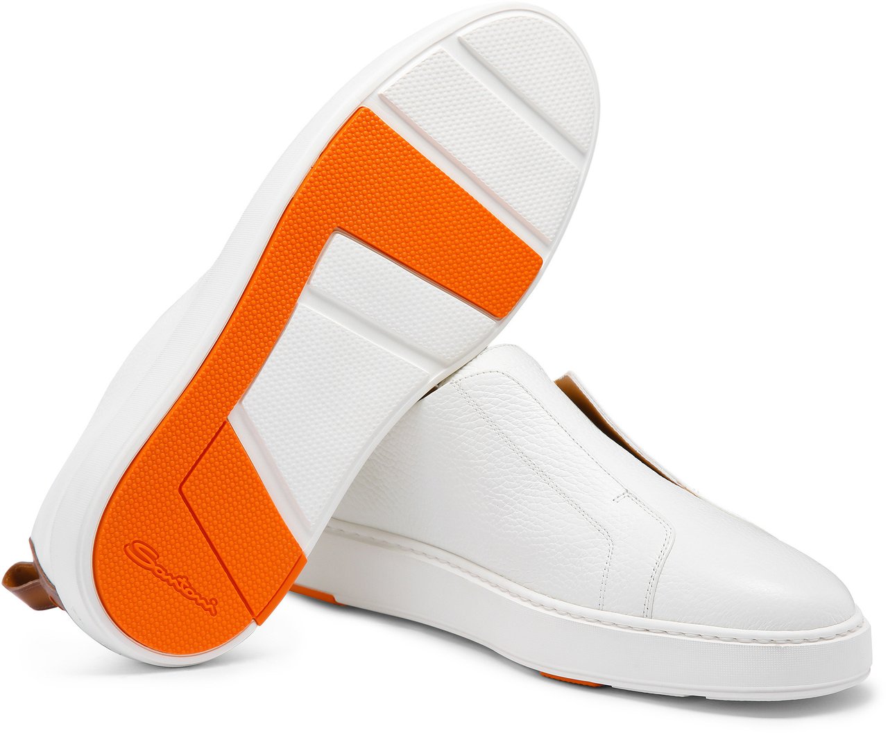 Santoni Men's leather sneaker Wit