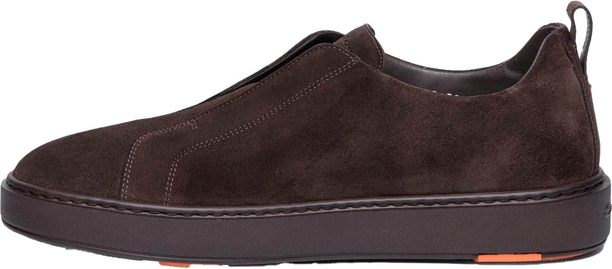 Santoni Heren Victor Sneaker Nubuck Bruin